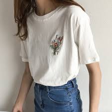 Jennifer cardenas riggs is a fantastic textile and graphic artist otherwise known as thread honey. Purchase Flower Embroidery T Shirt
