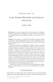 this book provides a complete portal to the world of case study research. Case Study Method And Policy Analysis Springer Study Methods Case Study Analysis