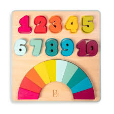Think of the words to put in your puzzle. B Toys Wooden Number Puzzle Counting Rainbows 21pc Target