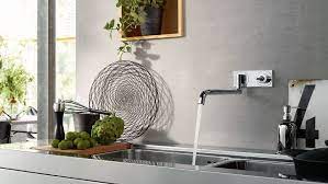 hansgrohe axor uno einhebel kuchenmischer unterputz fur wandmontage chrom armaturen kuche wandarmatur kuche kuche