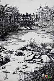 Landscape Pen Work A Good Landscape Painting Is Not Just A Demonstration Of Competent Application Of Paint Landscape Paintings Cool Landscapes Landscape