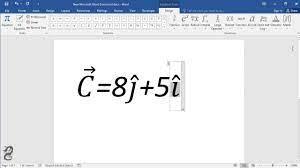 How To Put An Arrow Above A Letter In Word How To Write Vector Equation In Word Youtube