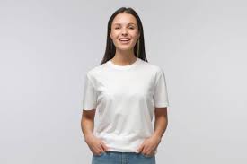 Women Gildan Premium Cotton White T-Shirt