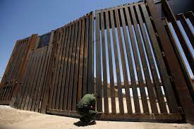 A us border patrol vehicle seen next to a section of new 30 foot high wall along the us/mexico border near the commercial port of entry in san luis thursday, aug. Trump Administration Is Promising A New Border Wall The Reality Is Less Clear Pbs Newshour