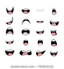 How to draw a happy smiling anime mouth. Stock Vektor Vector Illustration Set Smiling Cartoon Happy Bez Autorskych Poplatku 765953122 Lips Illustration Smile Drawing Anime Mouth Drawing