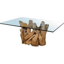 Meanwhile, metal legs may extremely heat, so don't. Crate Barrel Driftwood Base Glass Top Coffee Table Aptdeco