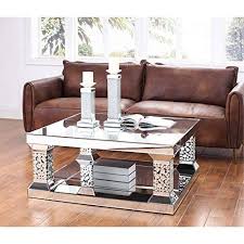 Acme Furniture Industry Inc Coffee Table In Mirrored And Faux Gems Reviews Coffee And Tea Coffee Tools Coffee Accessories Buymorecoffee Com Coffee Table Living Room Leather Acme Furniture