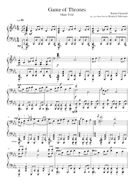 Check spelling or type a new query. Game Of Thrones Main Piano Sheet Music For Piano Solo Musescore Com