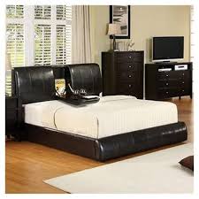The side pouch allows you to easily store items like the controller or mobile phone. King Size Webster Espresso Leather Platform Bed With Built In Center Cup Holders 554 64 Leather Platform Bed King Size Platform Bed Bedroom Sets Queen