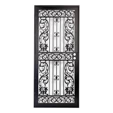 Made in nashville, tn, u.s.a. Grisham 36 In X 80 In 414 Series Black Elegance Security Door 41461 The Home Depot