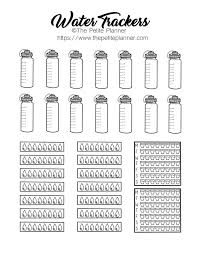 Black And White Bullet Journal Stickers Bullet Journal Water Tracker Printable Inspiration The Petite Planner Bullet Journal Water Tracker Water Tracker Printable Bullet Journal Stickers