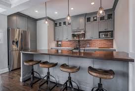 This gallery shares gray kitchen cabinets in a variety of shades, finishes & design styles. 75 Beautiful Kitchen With Gray Cabinets And Red Backsplash Pictures Ideas June 2021 Houzz