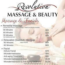 Massage Facials Price List Massage Prices Massage Therapy Anti Aging Treatments