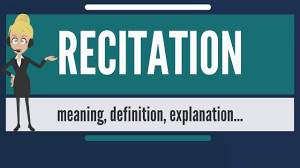 The lexical meaning like a ghost. What Is Recitation What Does Recitation Mean Recitation Meaning Definition Explanation Youtube