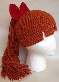 Ginger Blossom Hat One Of A Kind Etsy Crochet Loom Knit Hat Crochet Wig