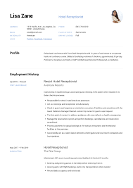 Entry level medical receptionist resume format. Hotel Receptionist Resume Example Cover Letter For Resume Resume Examples Guided Writing