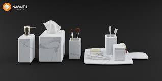 Great savings & free delivery / collection on many items. Bathroom Accessories Set Modern White Marble Blender Market