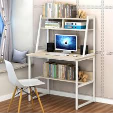 Uk Us Au Warehosue Desk Student Study Office Pc Computer Table Steel Mdf Laptop Furniture Home Computer Desk With Shelves Cheap Office Furniture Bookshelf Desk