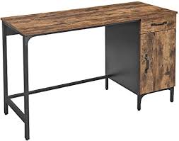 ✓ free for commercial use ✓ high quality images. Vasagle Desk Computer Desk Office Table With Drawer And Cupboard Living Room Bedroom Study Room Home Office Easy Assembly Metal Industrial Design Vintage Dark Brown Lwd51x Amazon De Home Kitchen