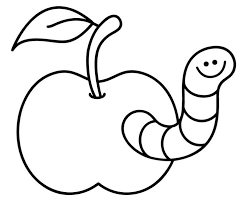 Coloring Page Animals Free Coloring Page Print Worm In Apple For Free Animals Apple Coloring Print Boyama Sayfalari Aplike Sablonlari Sanat Etkinlikleri