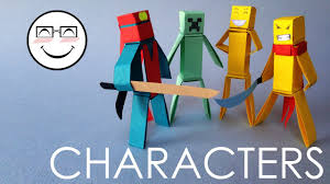 Papercraft characters minecraft papercraft budder. How To Make Paper Characters Minecraft Characters Without Glue By Vyouttar Origami Vm3 Youtube