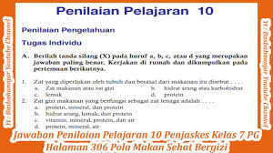 Check spelling or type a new query. Jawaban Penilaian Pelajaran 10 Penjaskes Kelas 7 Pg Halaman 306 Youtube