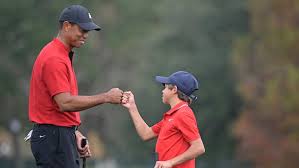 And after hitting it ever so softly, the ball glided across the green and sank right into where it needed to go to get. Charlie Woods Shows Uncanny Likeness To His Father Tiger Woods But Deserves To Grow Up Unburdened By Expectation Abc News