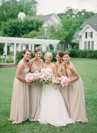 Pin By Megan Dorey On Neutral Wedding Details Beige Bridesmaid Dress Champagne Tan Bridesmaid Dresses Tan Wedding