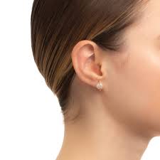 BELUGA Pearl Diamond Earring Medium size