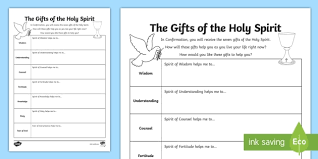 145 entertaining activities and learning games for kids. The Gifts Of The Holy Spirit Worksheet Easily Downloadable