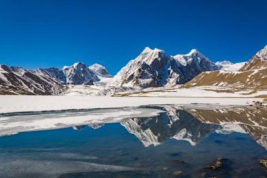 Gurudongmar Lake in North Sikkim, AI generated