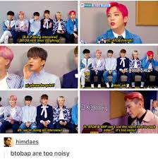 Two Loud Groups Being Neighbors Noise Level Complaints Up The Roof Kpop Funny Btob Bap Funny
