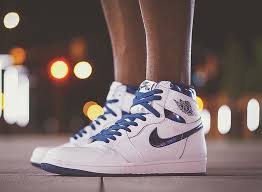 Nike Air Jordan 1 Retro High Og Metallic Navy Air Jordan 1 Og White Metallic Navy 2016 Sneaker Bar Detroit Air Jordans Mens Nike Shoes Jordans