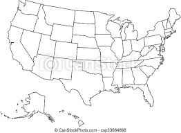 Es el mejor indicador de zonas con muchos casos. Eua Mapa Em Branco Esboco Simplificado Estados Experiencia Vetorial Em Branco Pretas Branca Unidas Feito Mapa Canstock