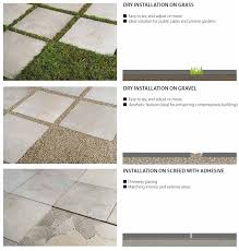 Outdoor floor tiles over grass. Grey Outdoor Patio Floor Tile Over Grass Realgres