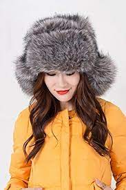 Modovo Thick And Warm Winter Trapper Snow Hat With Ear Flap For Skiing Head Circumference 22 22 8 Smoky Gray Modovo Htt Snow Hat Women Hats Fashion Ear Hats