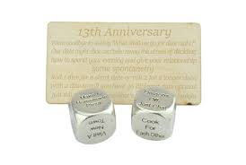 Modern 13th anniversary gift ideas. 13 Year Anniversary Metal Date Night Dice Create A Unique 13th Anniversary Date Night Buy Online In Andorra At Andorra Desertcart Com Productid 211184429