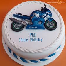 Amazing Birthday Cakes For Men With Name Bike Birthday Cake For Brother With Name Phil Pastel De Moto Torta De Motos Pasteles Y Postres