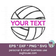 Download Split Volleyball Svg Instant Download For Silhouette And Cricut