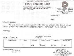 Bank Deposit Accounts Types Demand Term And Certificate Of Deposit Example India New Sbi Fixed Deposit Certificate Certificate Of Deposit Bank Deposit Deposit