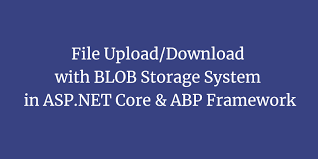 You can download the.net core sdk as either an installer (msi, pkg) or a zip (zip, tar.gz). File Upload Download With Blob Storage System In Asp Net Core Abp Framework