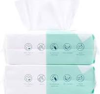 Cotton Facial Tissue Replace Towel for Sensitive Skin, 120 Count Thick Soft Non-Woven Cotton Dry Wipes Disposable Facial Cleansing Makeup Removers,