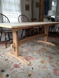 Reclaimed Hemlock Trestle Table Woodworking Walnut Dining Table Barnwood Dining Table Dining Table Legs