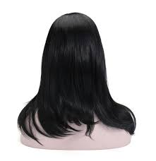 1.5 medium length brown hair. Fashion Medium Straight Middle Part Black Women S Hair Wig