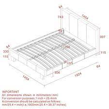 lit 2 places de style plateforme en similicuir de worldwide home furnishings blanc sommier non requis 101 502d wt rona