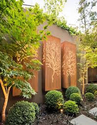 Colten Steel Detail Pool Landscape Design Landscape Design Garden Wall