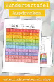 Von frau locke · veröffentlicht 23. Hundertertafel Ausdrucken Grundschulmaterial Mathe Tricks Lernen