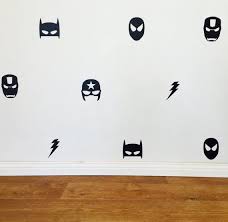 Mixed Superhero Wall Decals Removable Vinyl Wall Superhero Wall Decals Superhero Room Superhero Wall