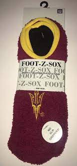 Arizona State Asu Sun Devils Ncaa Unisex Slipper Socks With No Slip Grip College Fabric Store