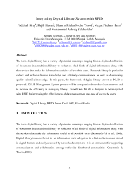 Digital library universitas sebelas maret surakarta. Pdf Integrating Digital Library System With Rfid Md Rajib Hasan Academia Edu